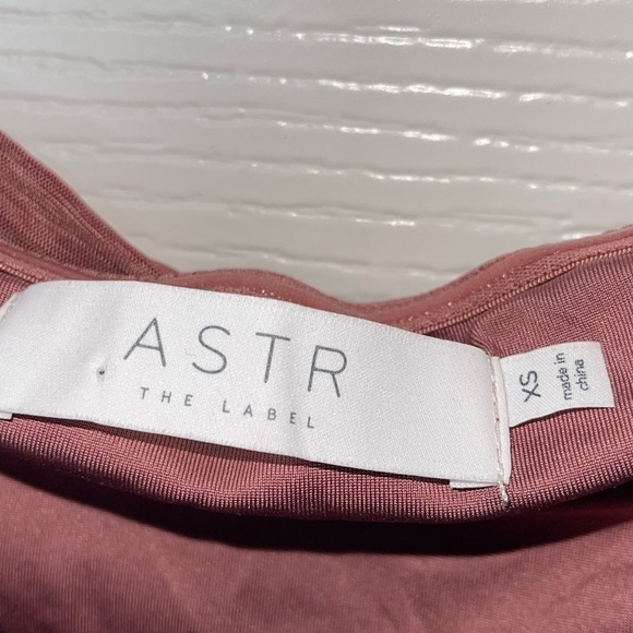 NWT ASTR THE LABEL Revolve Dusty Pink Bradburry Ruched Bodycon Mini Dress XS - Picture 10 of 12